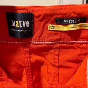Maeve by Anthropologie 'The Colette' Orange Full Length Pants